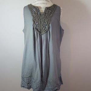 Lane Bryant embroidered tank top size 18